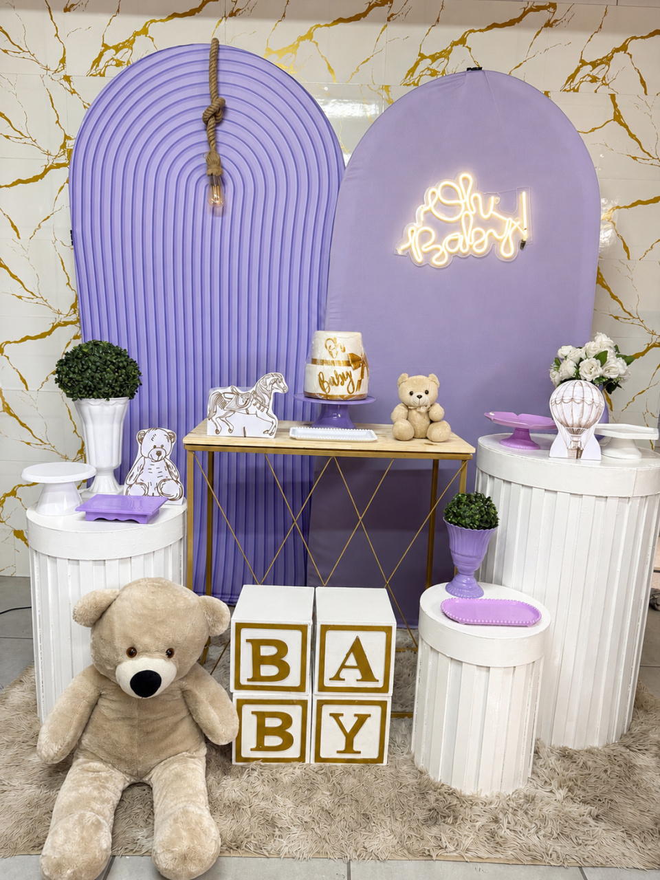 Kit Gold - Baby Lilás - PinkBluedecoracoes