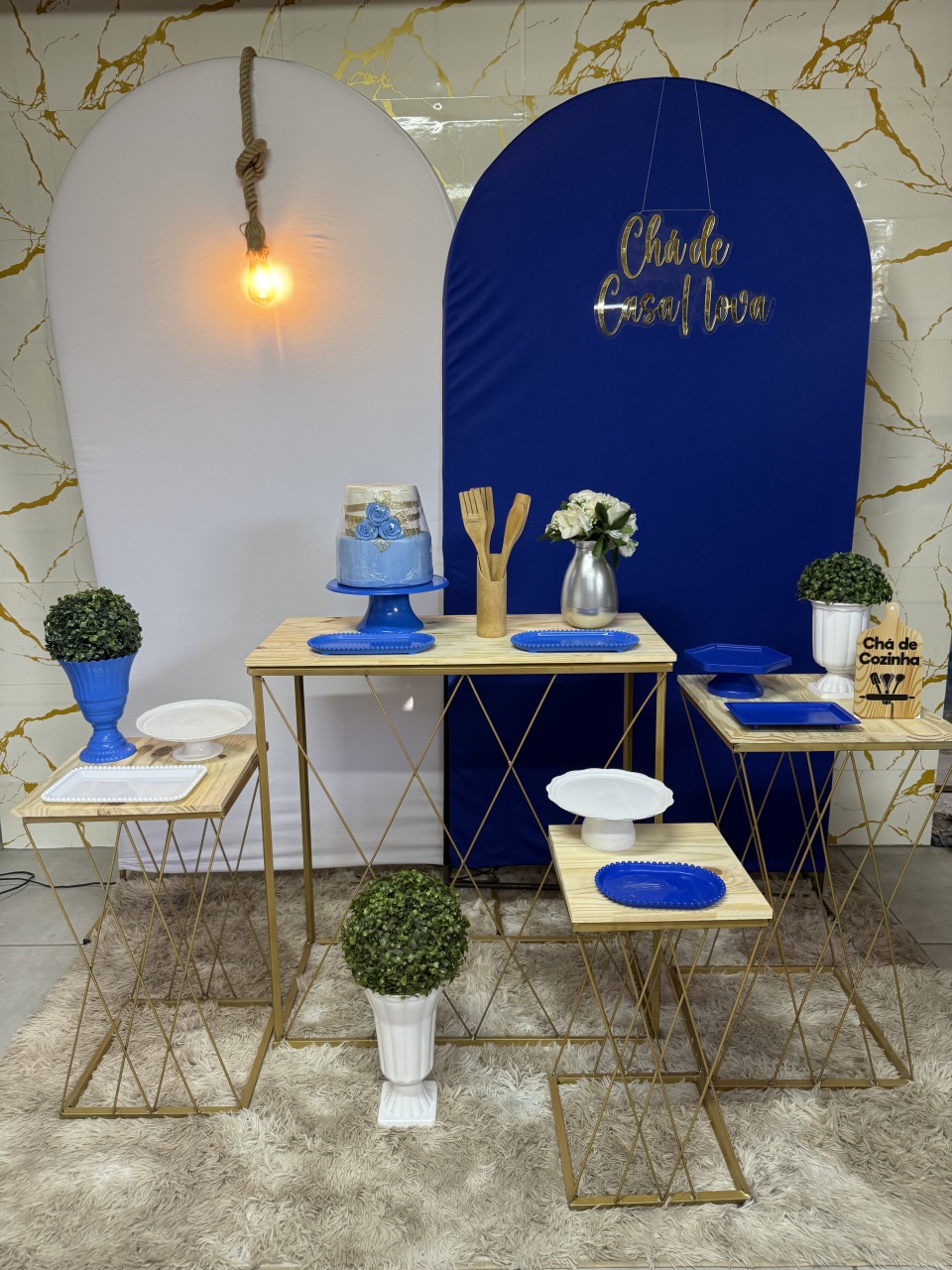Kit Gold - Chá de Casa Nova Azul - PinkBluedecoracoes