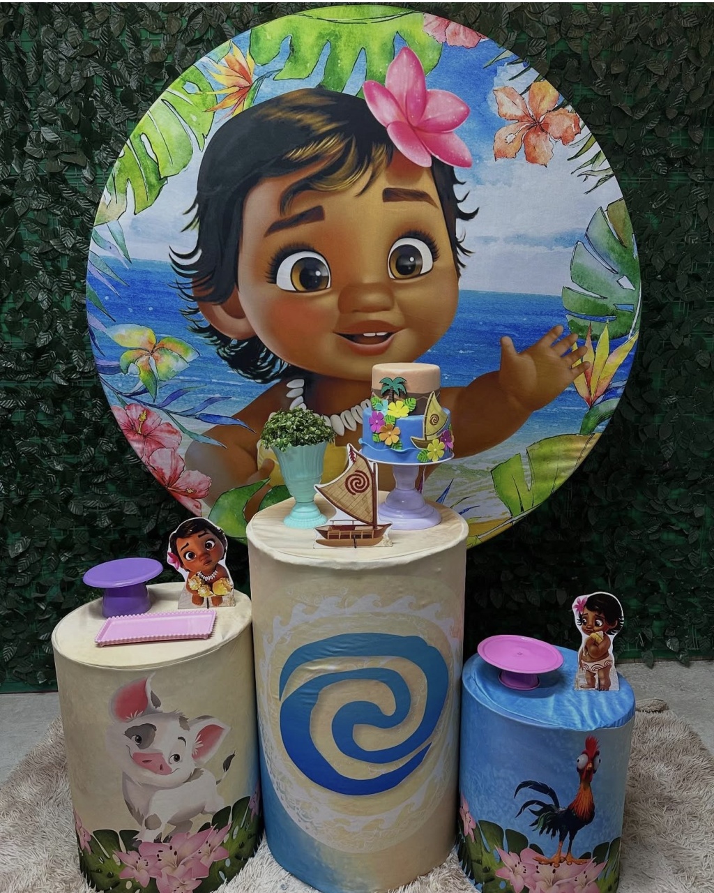 Kit Bronze 2 - Moana Baby - PinkBluedecoracoes