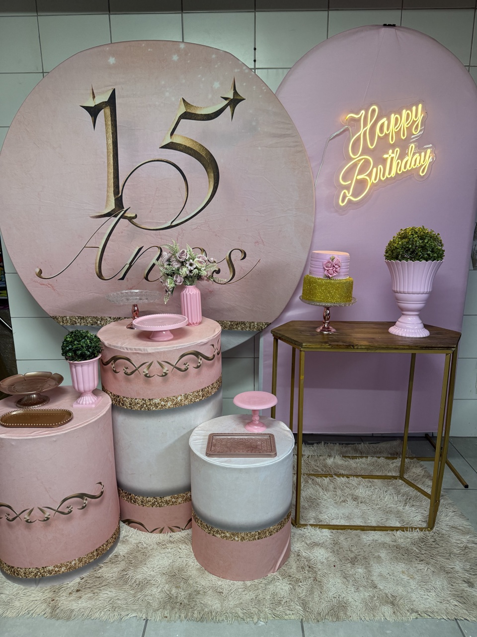 Kit Gold - 15 Anos Rosa - PinkBluedecoracoes