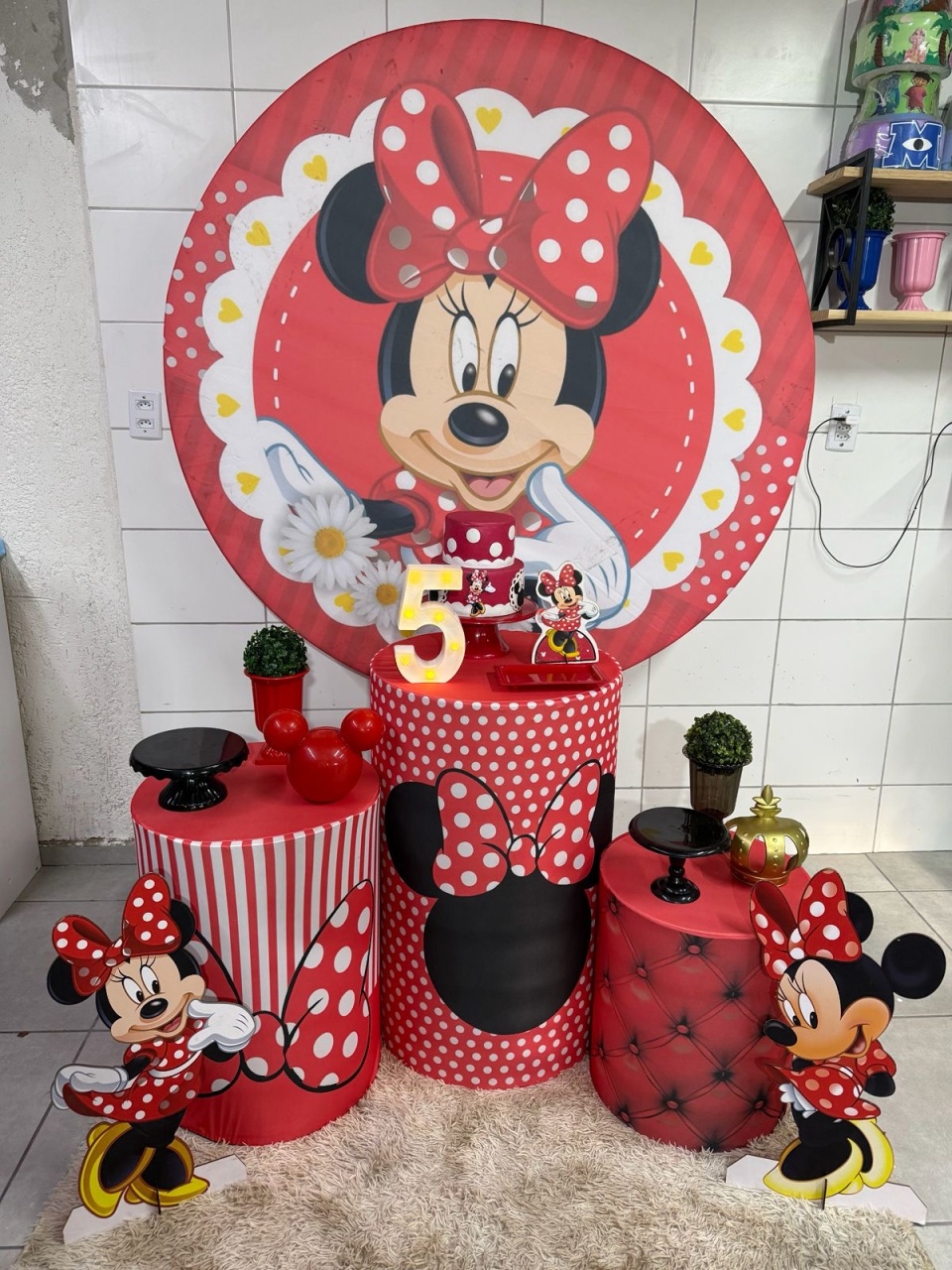 Kit Bronze 2 - Minnie Vermelha 1 - PinkBluedecoracoes