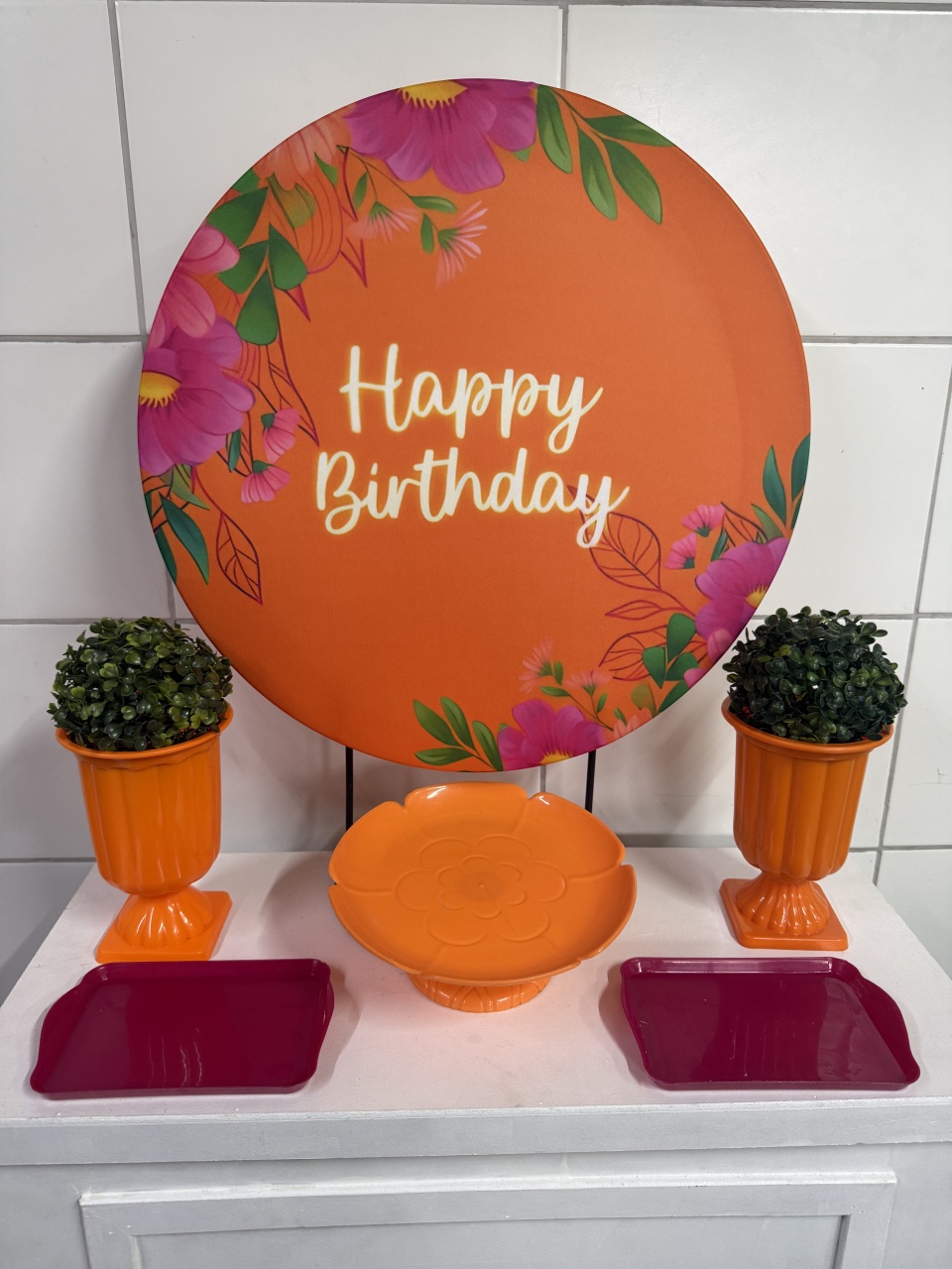 Mini Kit - Floral Laranja - PinkBluedecoracoes