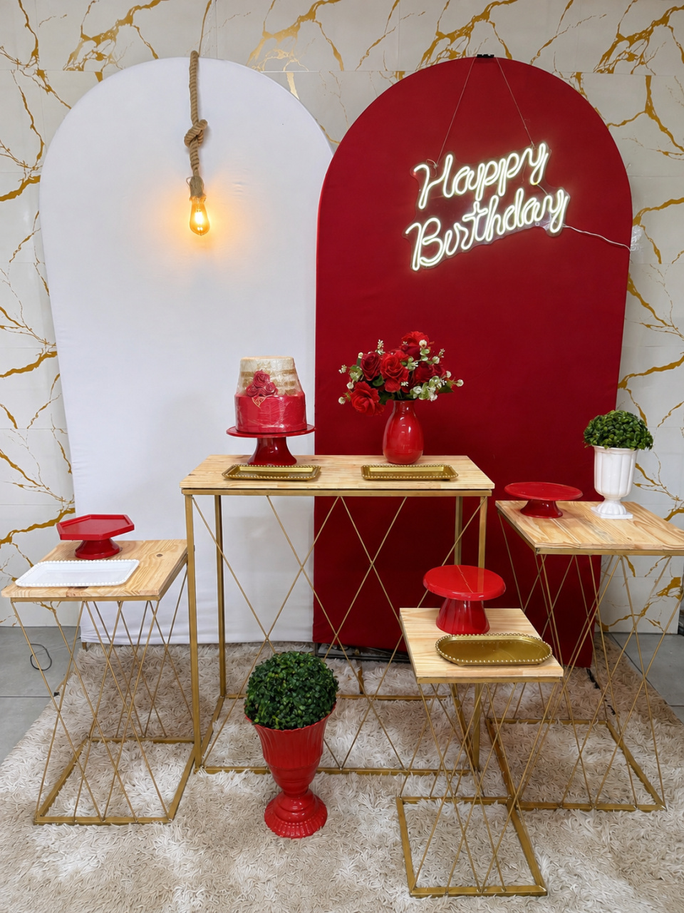 Kit Gold - Happy Vermelho - PinkBluedecoracoes