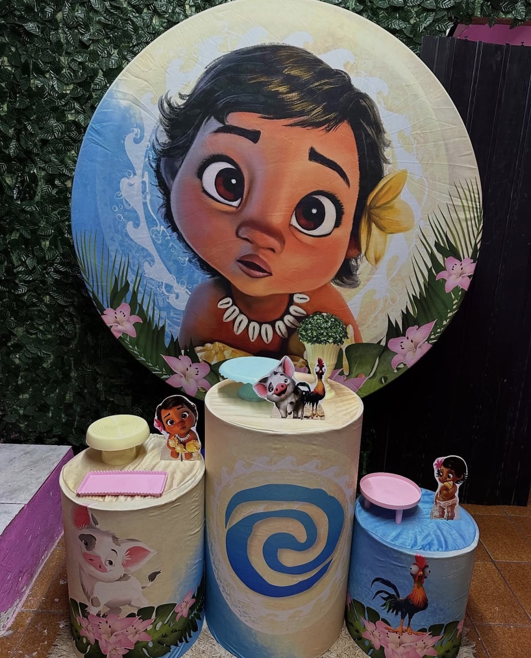 Kit Bronze 2 - Moana Baby 2 - PinkBluedecoracoes
