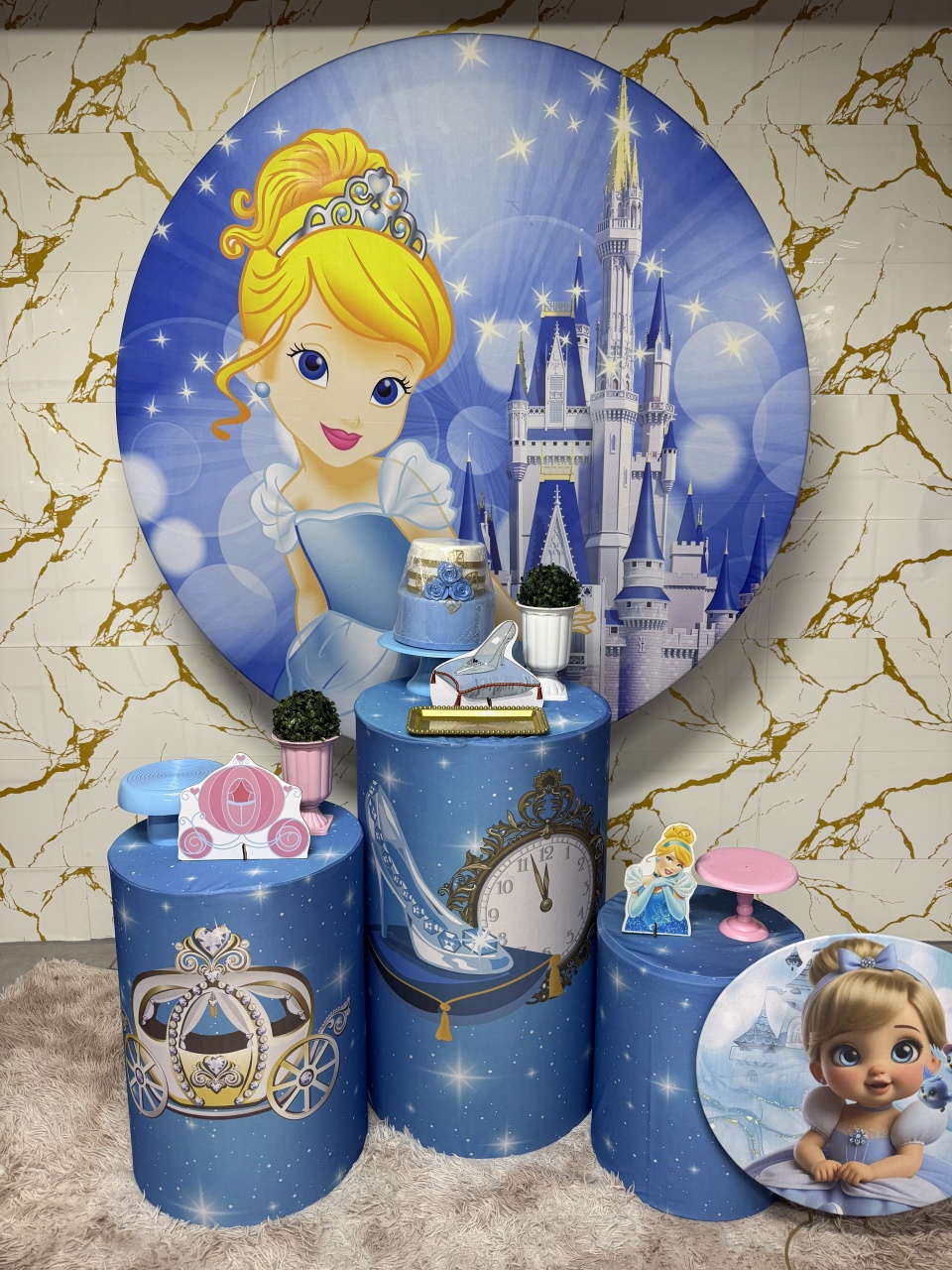 Kit Bronze 2 - Ciderela Baby - PinkBluedecoracoes