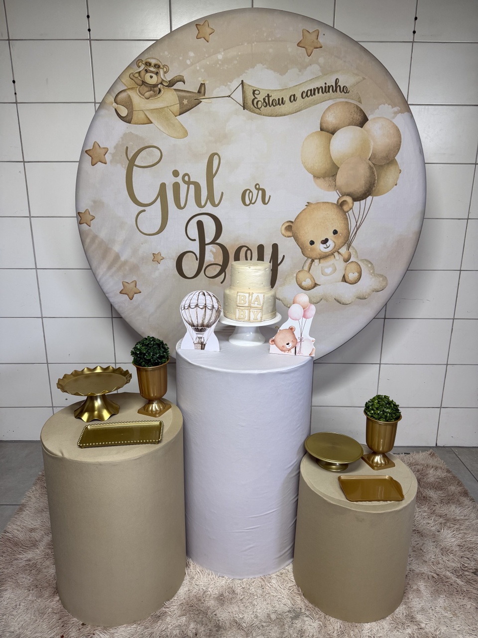 Kit Bronze 1 - Urso Marrom - PinkBluedecoracoes