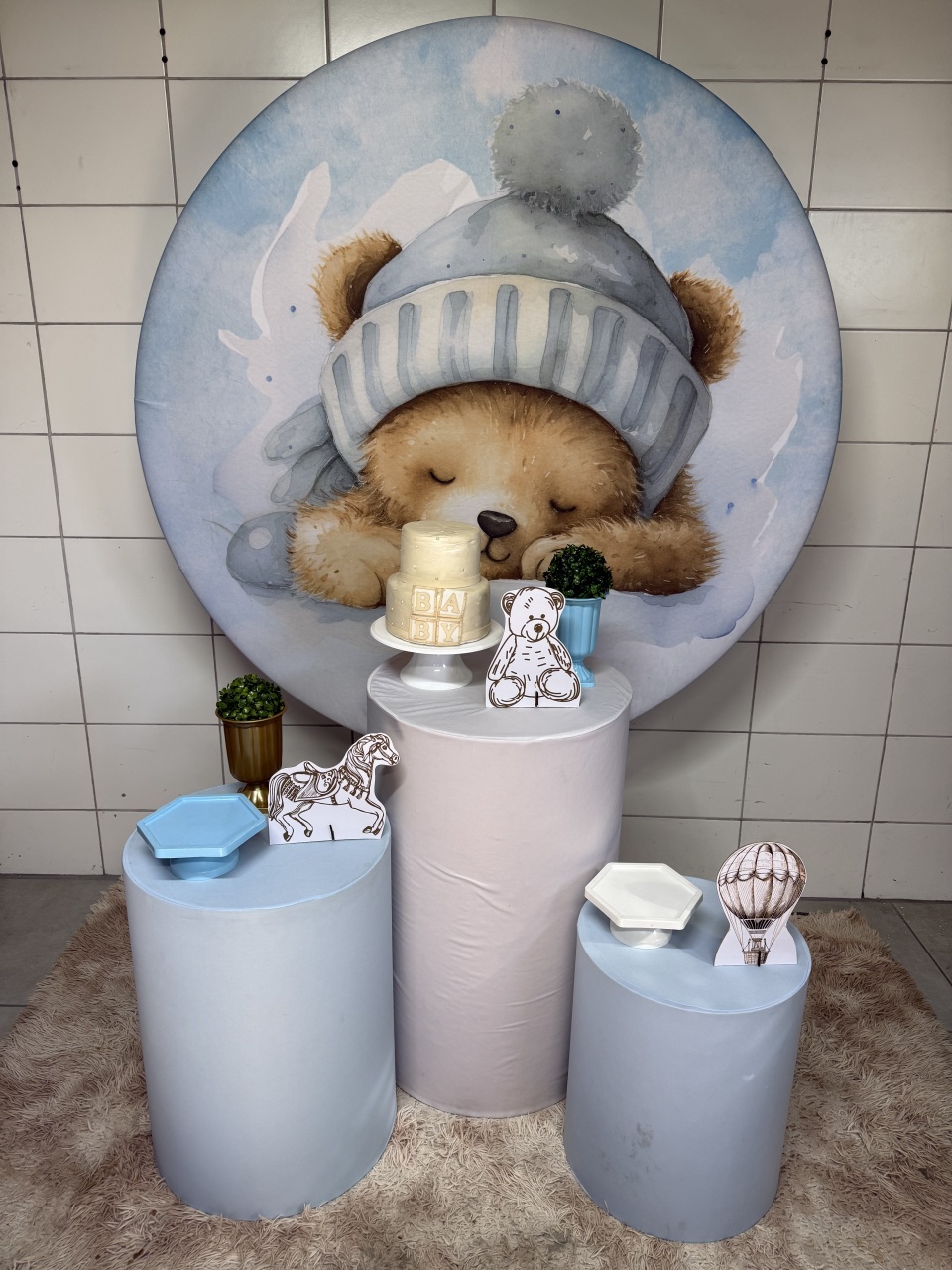 Kit Bronze 1 - Urso Azul - PinkBluedecoracoes
