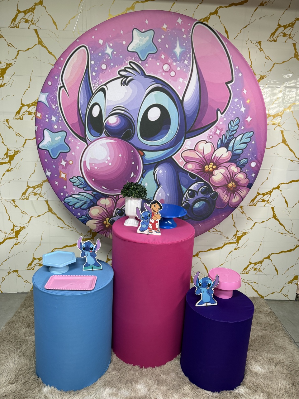 Kit Bronze 1 - Stitch 4 - PinkBluedecoracoes