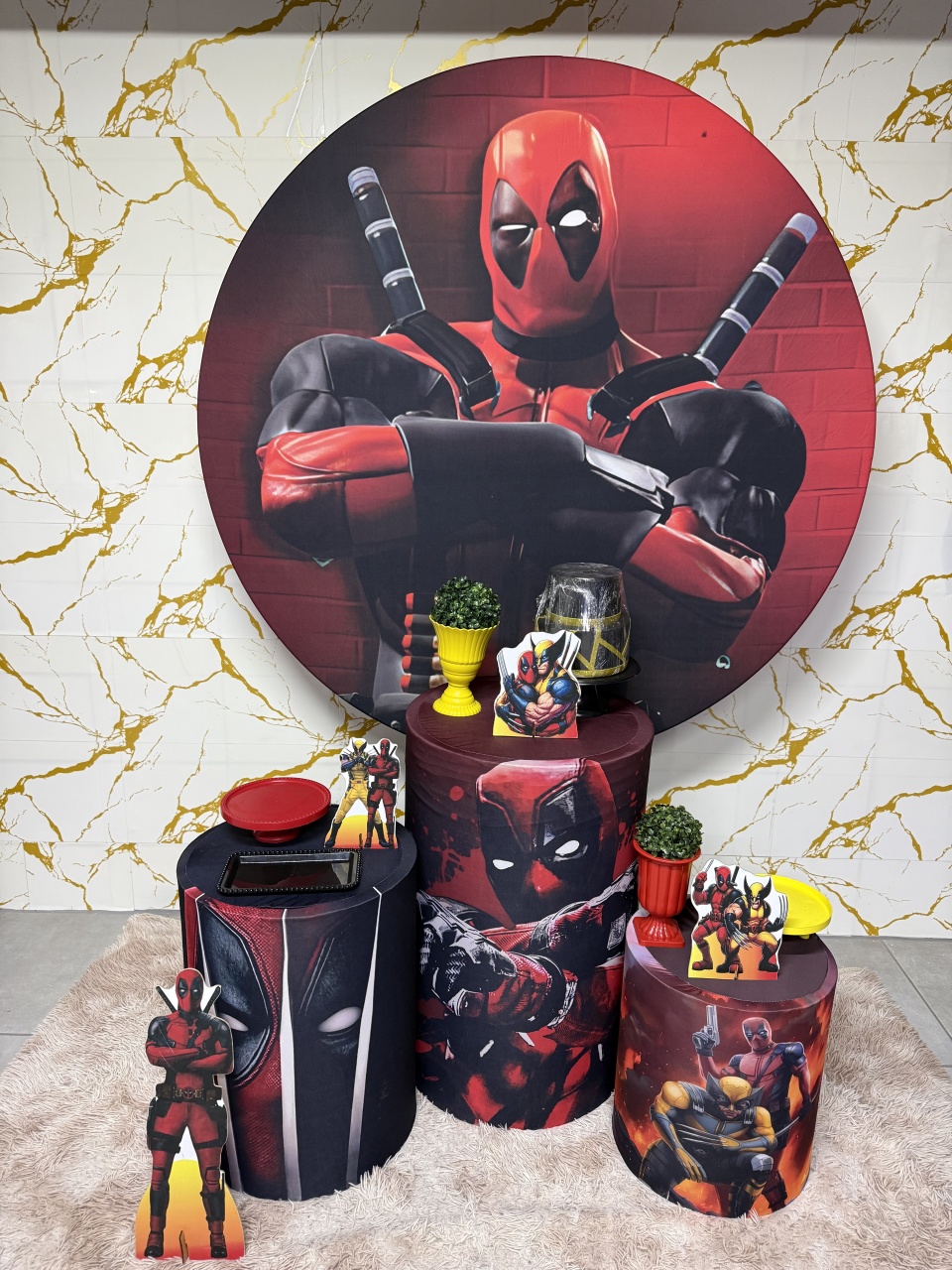 Kit Bronze 2 - Deadpool - PinkBluedecoracoes