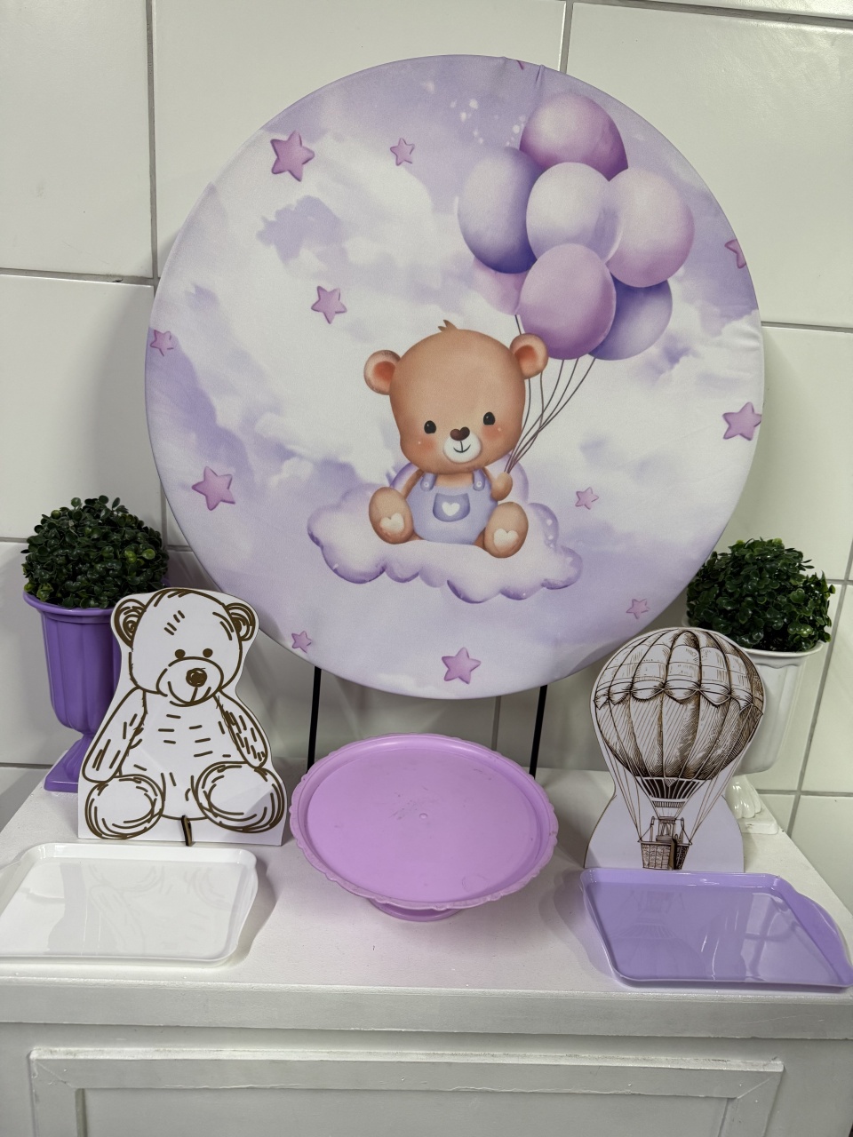 Mini Kit - Ursa Lilás - PinkBluedecoracoes