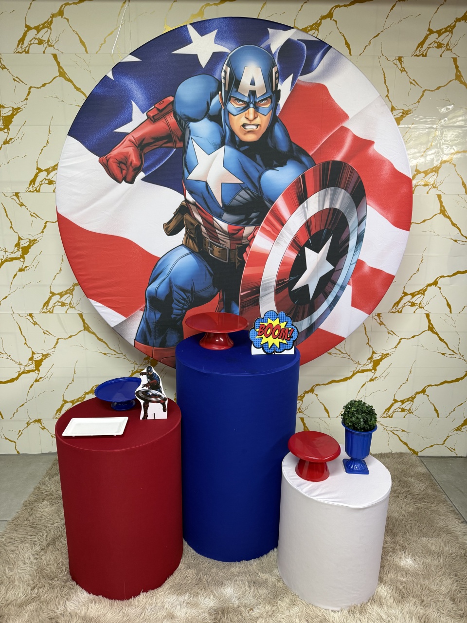Kit Bronze 1 - Capitão América - PinkBluedecoracoes