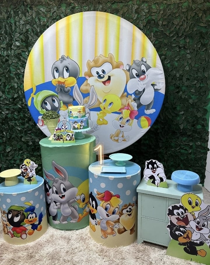Kit Prata - Looney Tunes - PinkBluedecoracoes