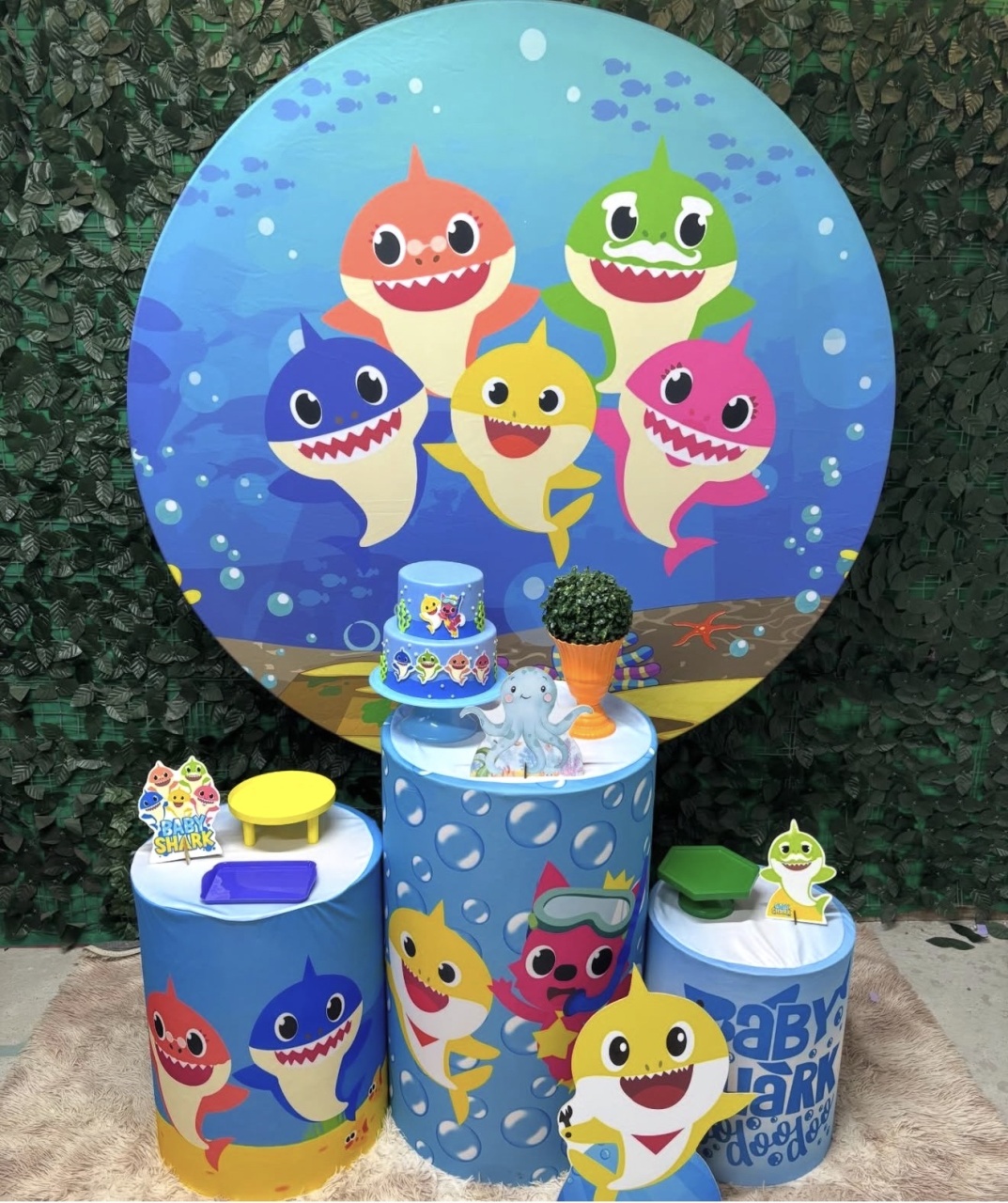 Kit Bronze 2 - Baby Shark 2 - PinkBluedecoracoes