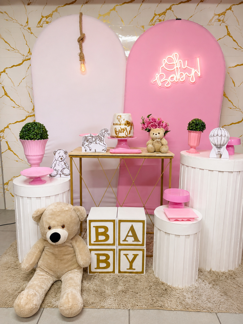 Kit Gold - Baby Rosa - PinkBluedecoracoes