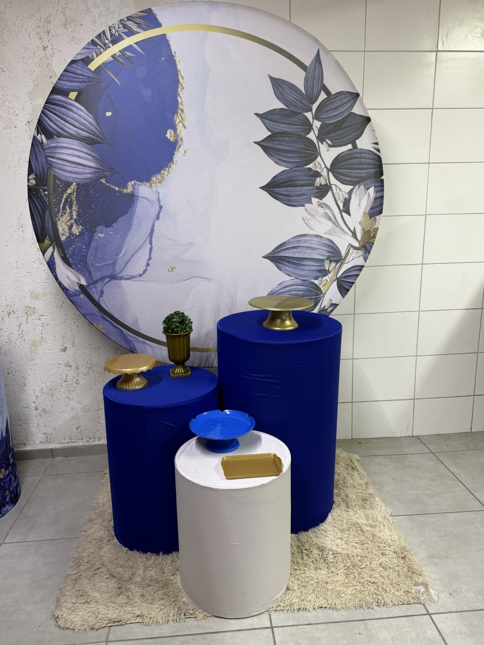 Kit Bronze 1 - Floral Azul - PinkBluedecoracoes