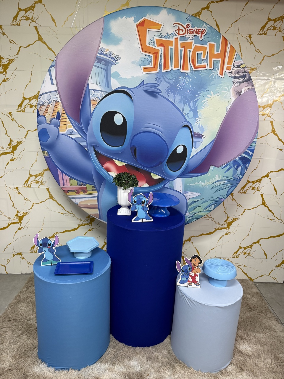 Kit Bronze 1 - Stitch 1 - PinkBluedecoracoes