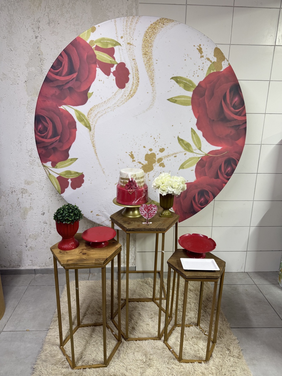 Kit Pink - Floral Vermelho - PinkBluedecoracoes