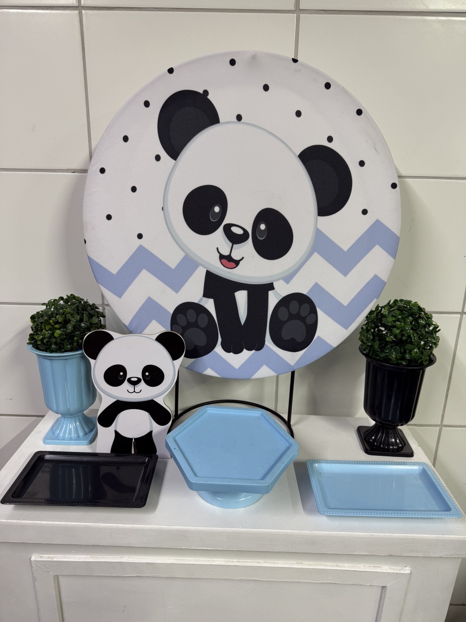 Mini Kit - Panda Azul - PinkBluedecoracoes