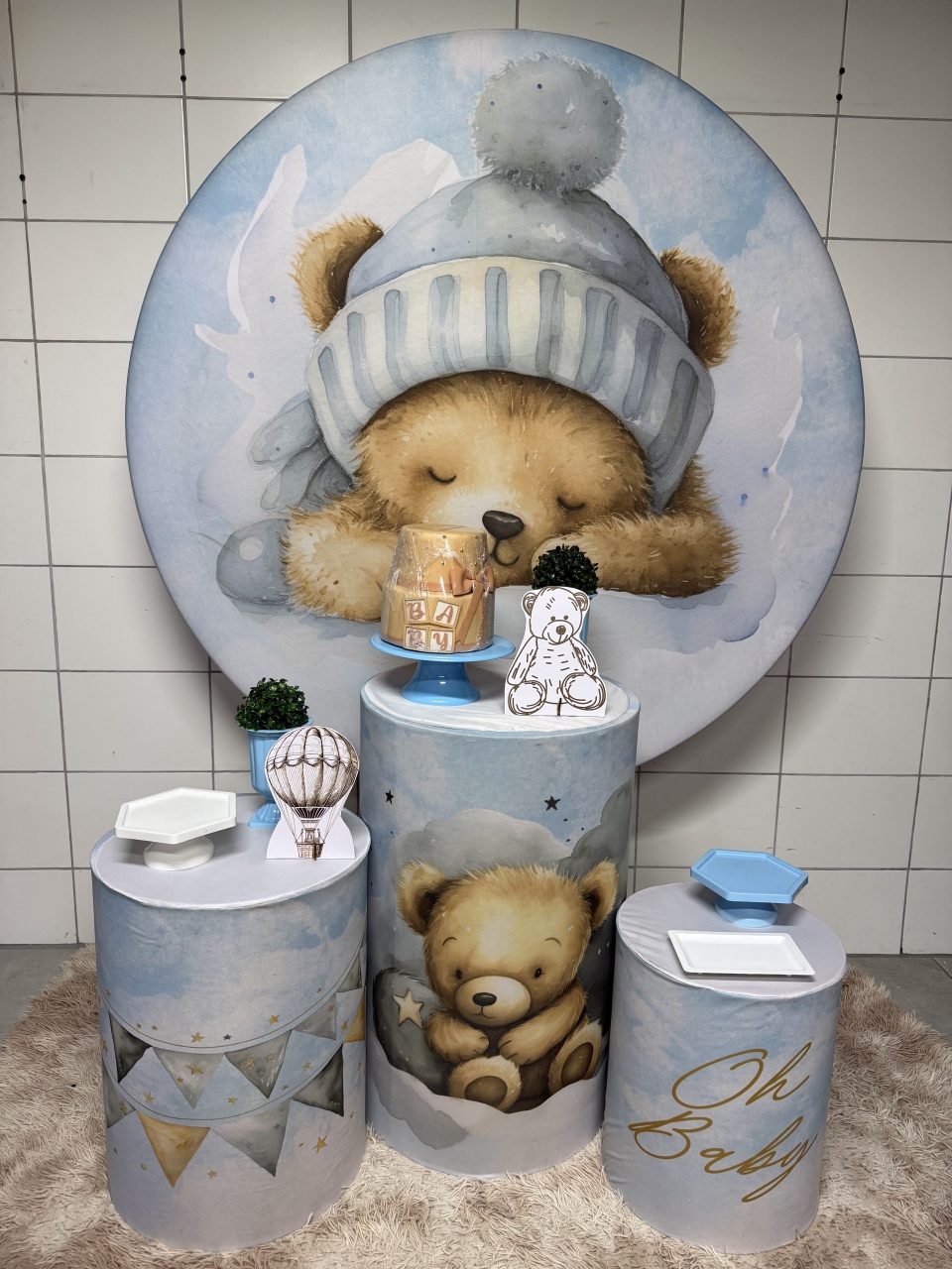 Kit Bronze 2 - Urso Azul - PinkBluedecoracoes