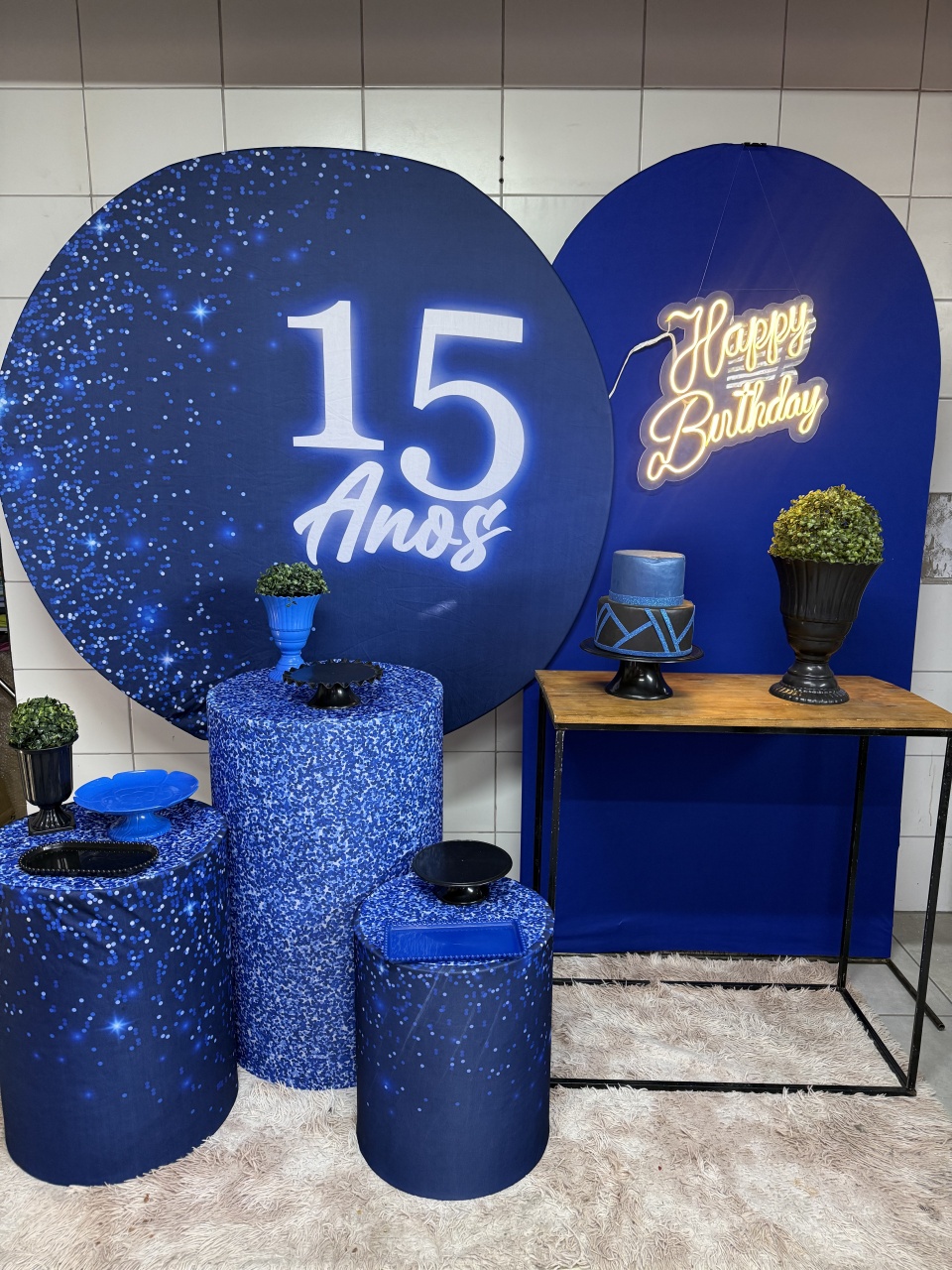 Kit Gold - 15 Anos Azul Unissex - PinkBluedecoracoes