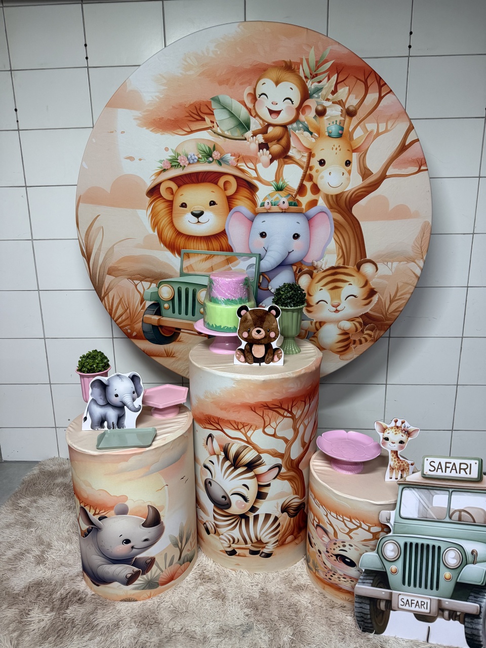 Kit Bronze 2 - Safari Menina - PinkBluedecoracoes