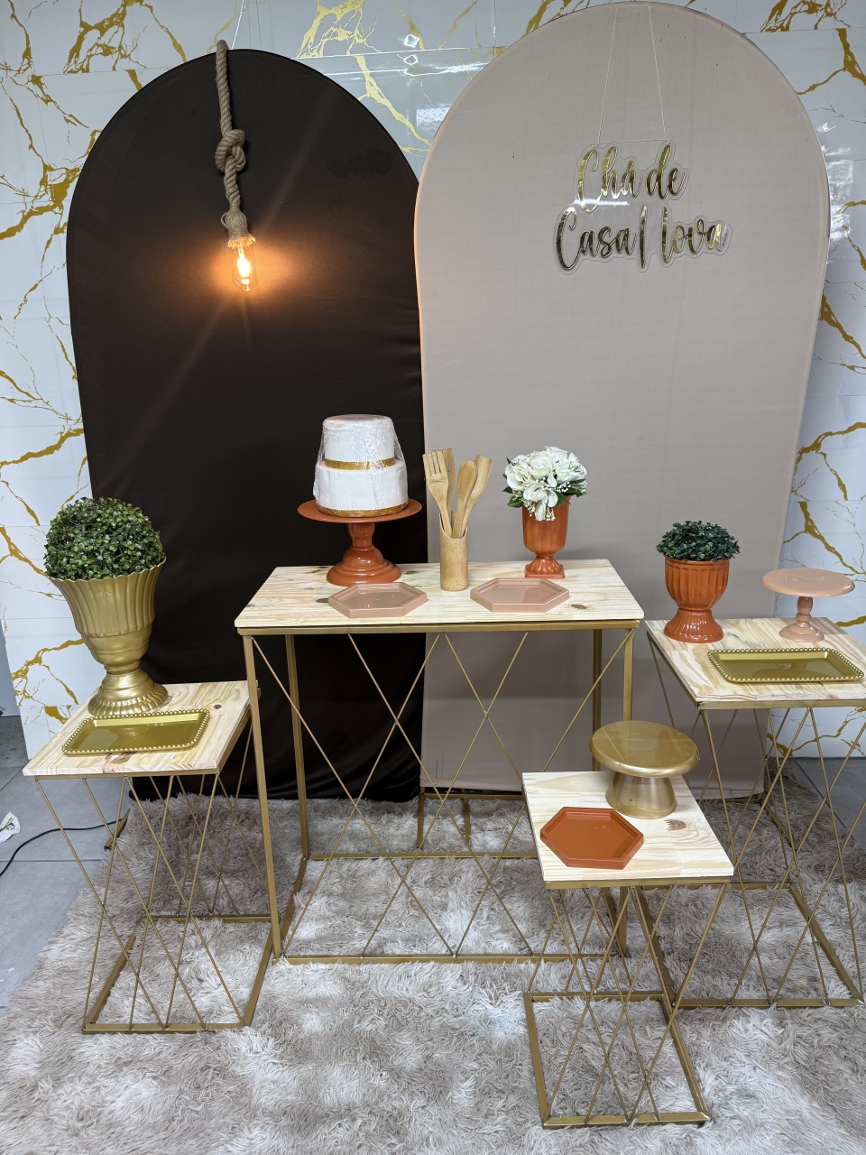 Kit Gold - Chá de Casa Nova Marrom - PinkBluedecoracoes