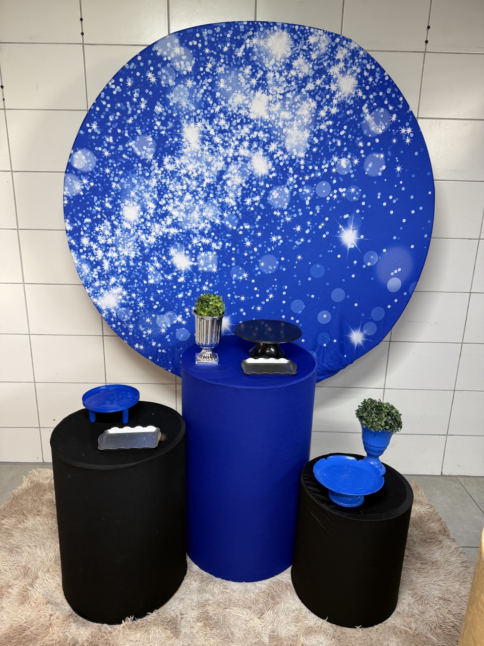 Kit Bronze 1 - Glitter Azul 2 - PinkBluedecoracoes