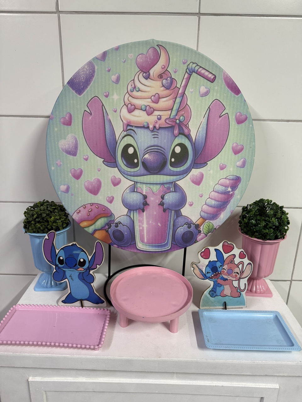Mini Kit - Stitch 3 - PinkBluedecoracoes