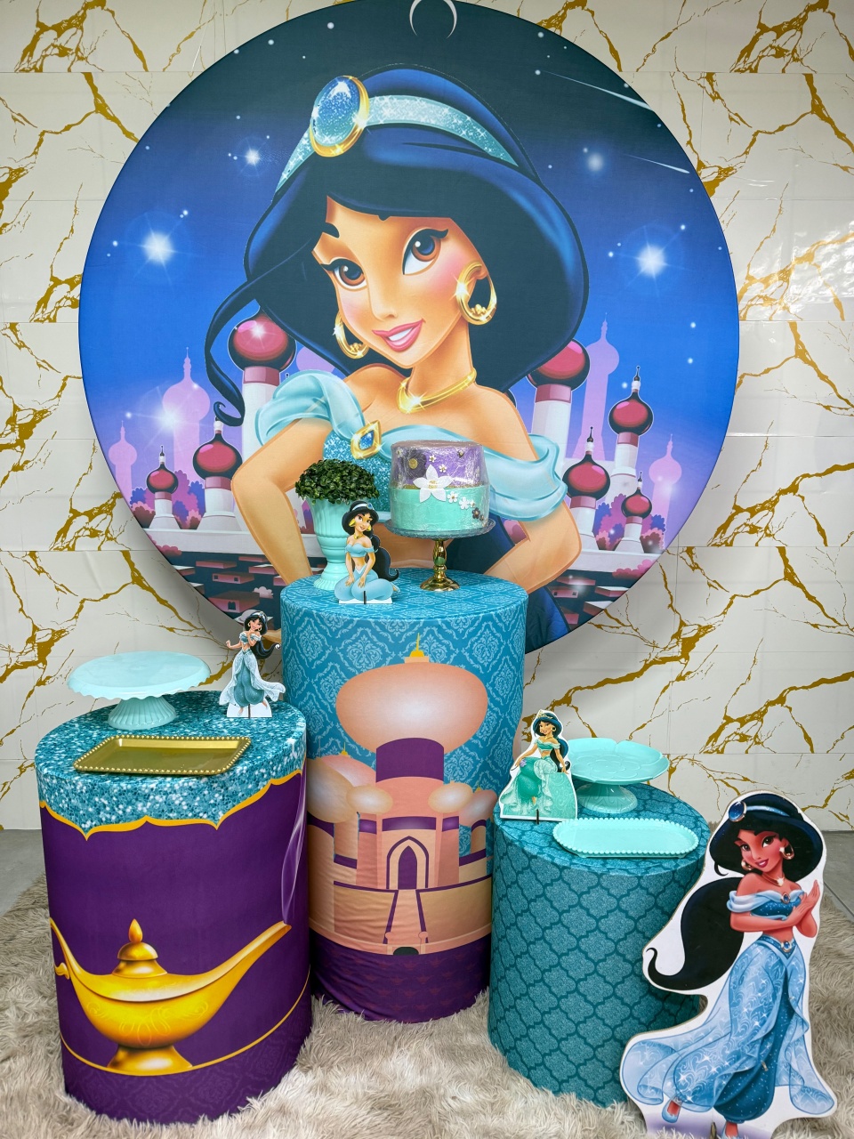 Kit Bronze 2 - Princesa Jasmine2 - PinkBluedecoracoes
