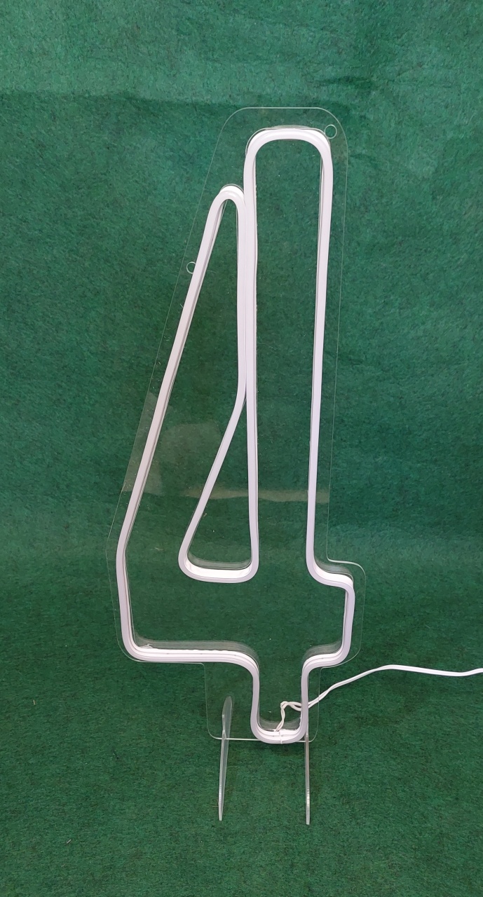 Nº 4 Led 50Cm - Branco Frio   - Celebra Festas