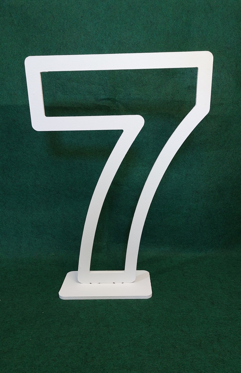 Nº 7 Mdf 60Cm - Branco - Celebra Festas
