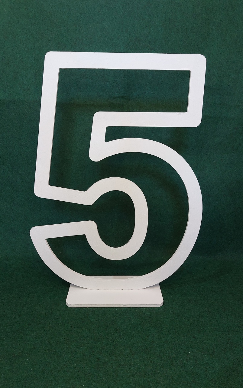 Nº 5 Mdf 60Cm - Branco - Celebra Festas