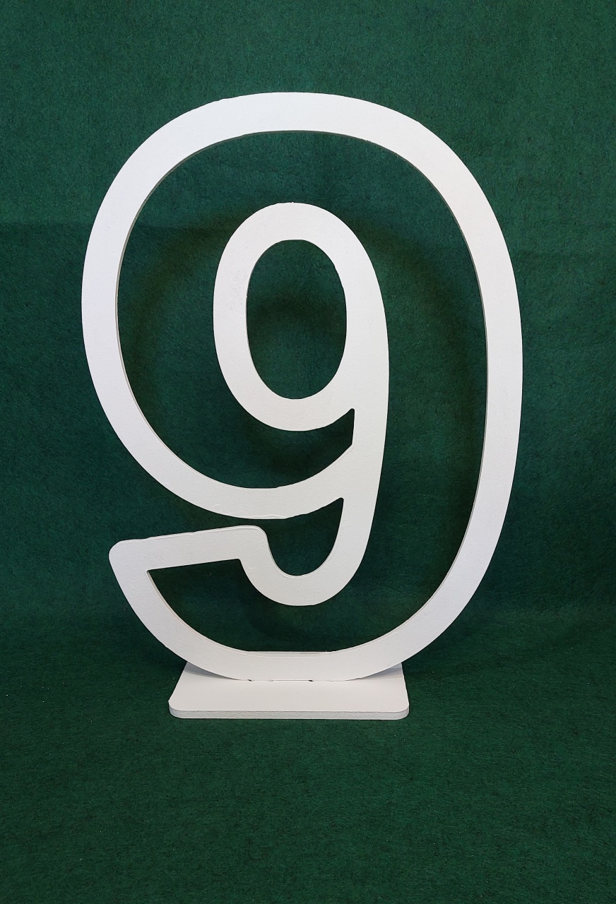 Nº 9 Mdf 60Cm - Branco - Celebra Festas