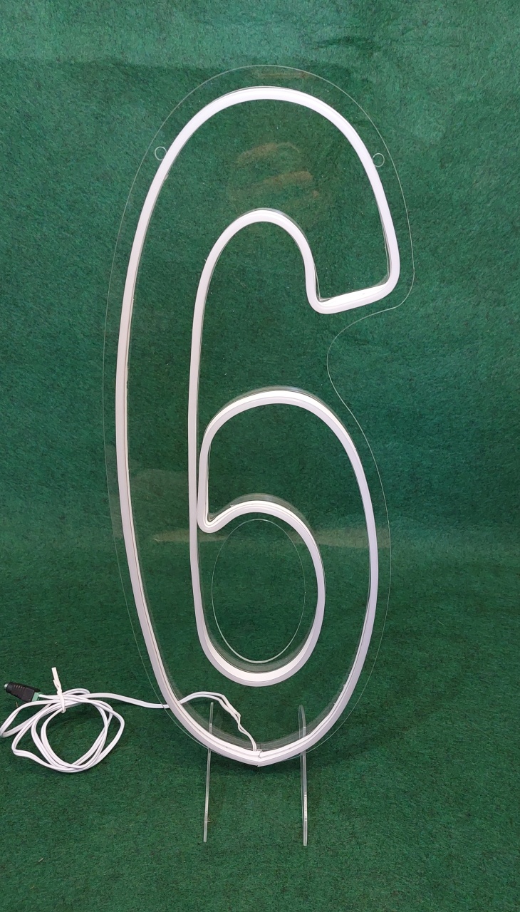 Nº 6 Led 50Cm - Branco Frio - Celebra Festas