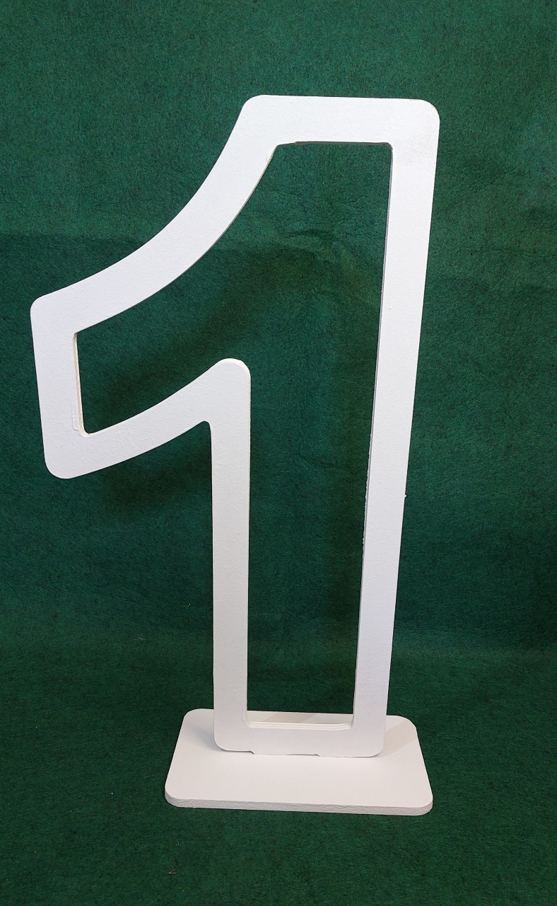 Nº 1 Mdf 60Cm - Branco - Celebra Festas