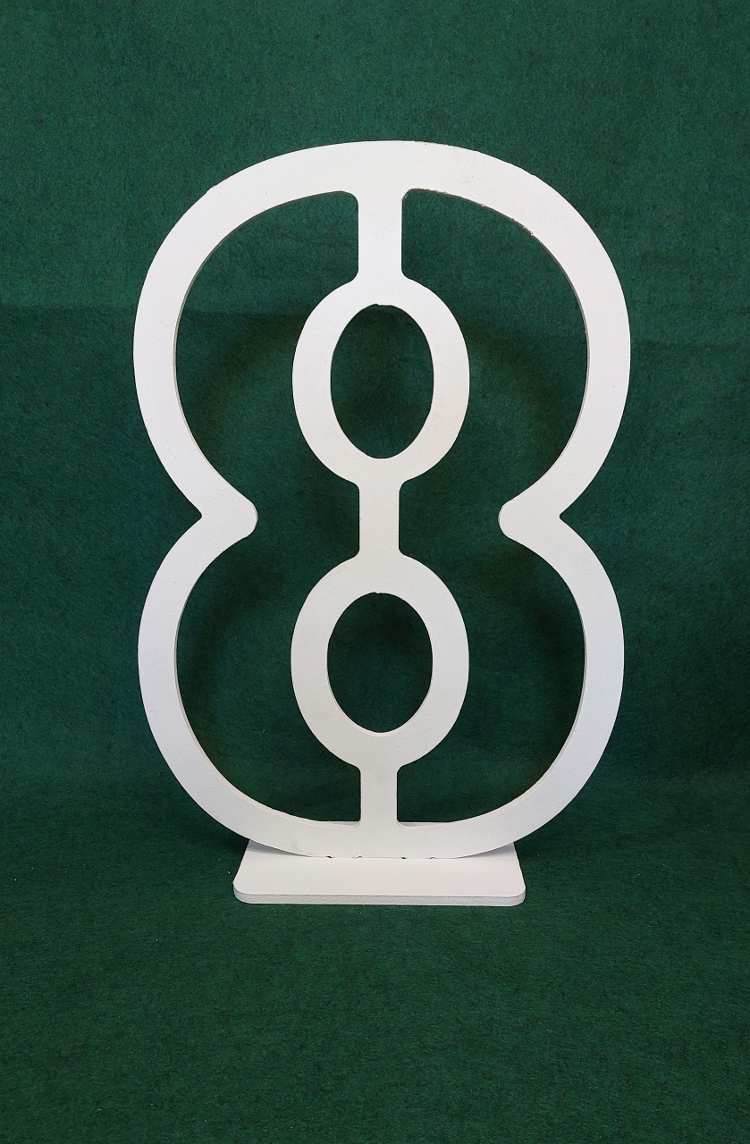Nº 8 Mdf 60Cm - Branco - Celebra Festas