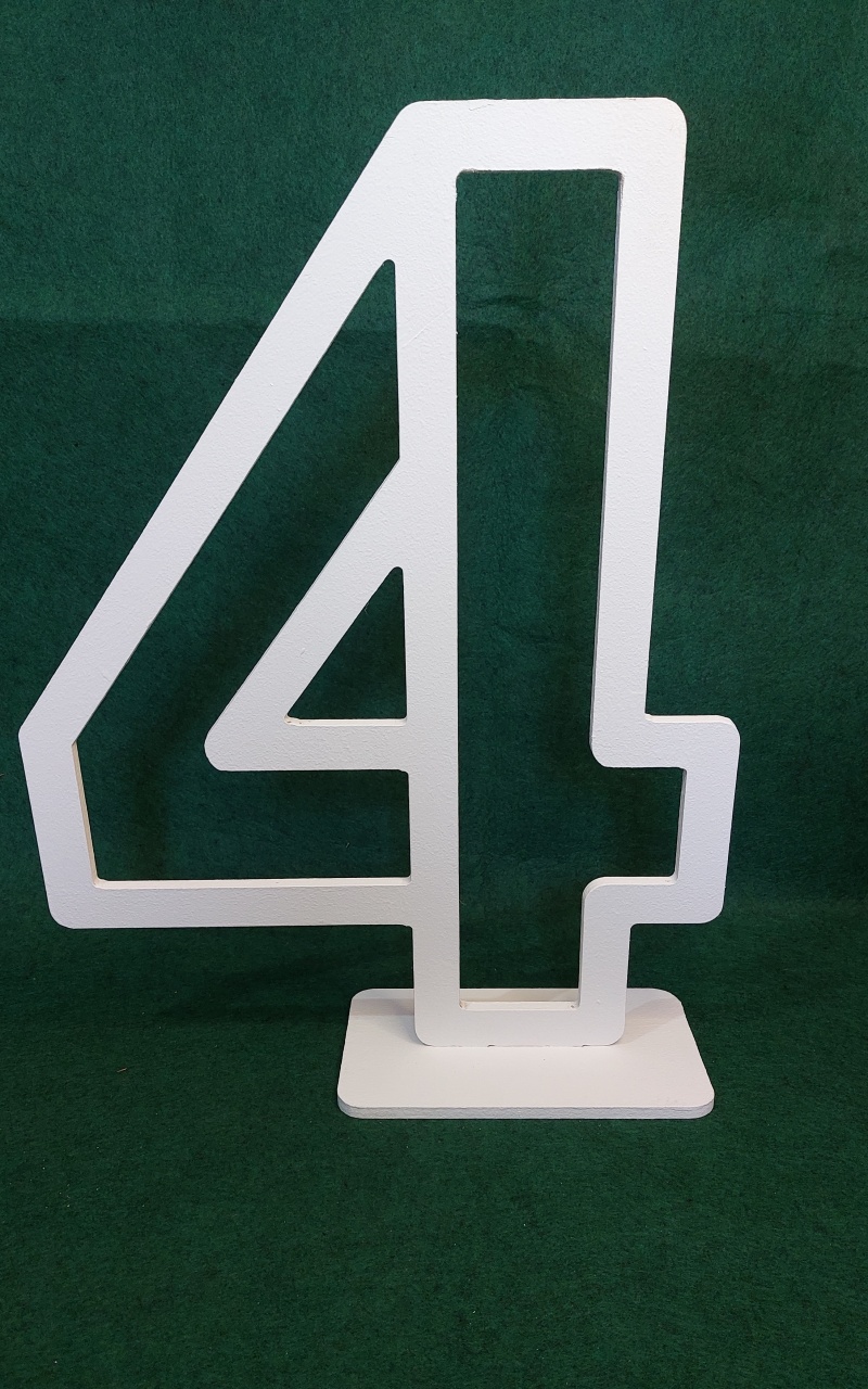Nº 4 Mdf 60Cm - Branco - Celebra Festas