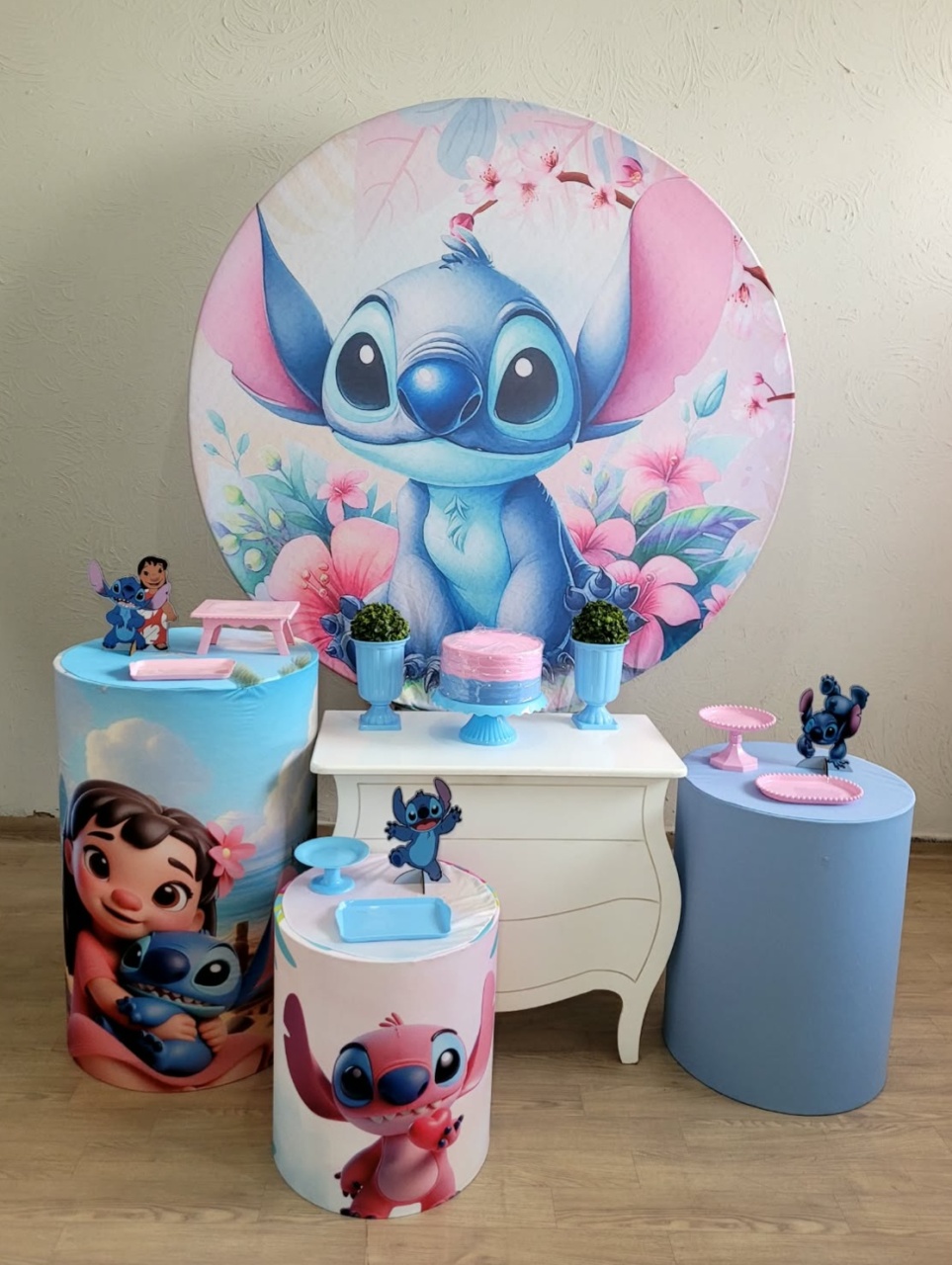 Stitch Azul Kit Ouro  - Ph Pegue e Monte