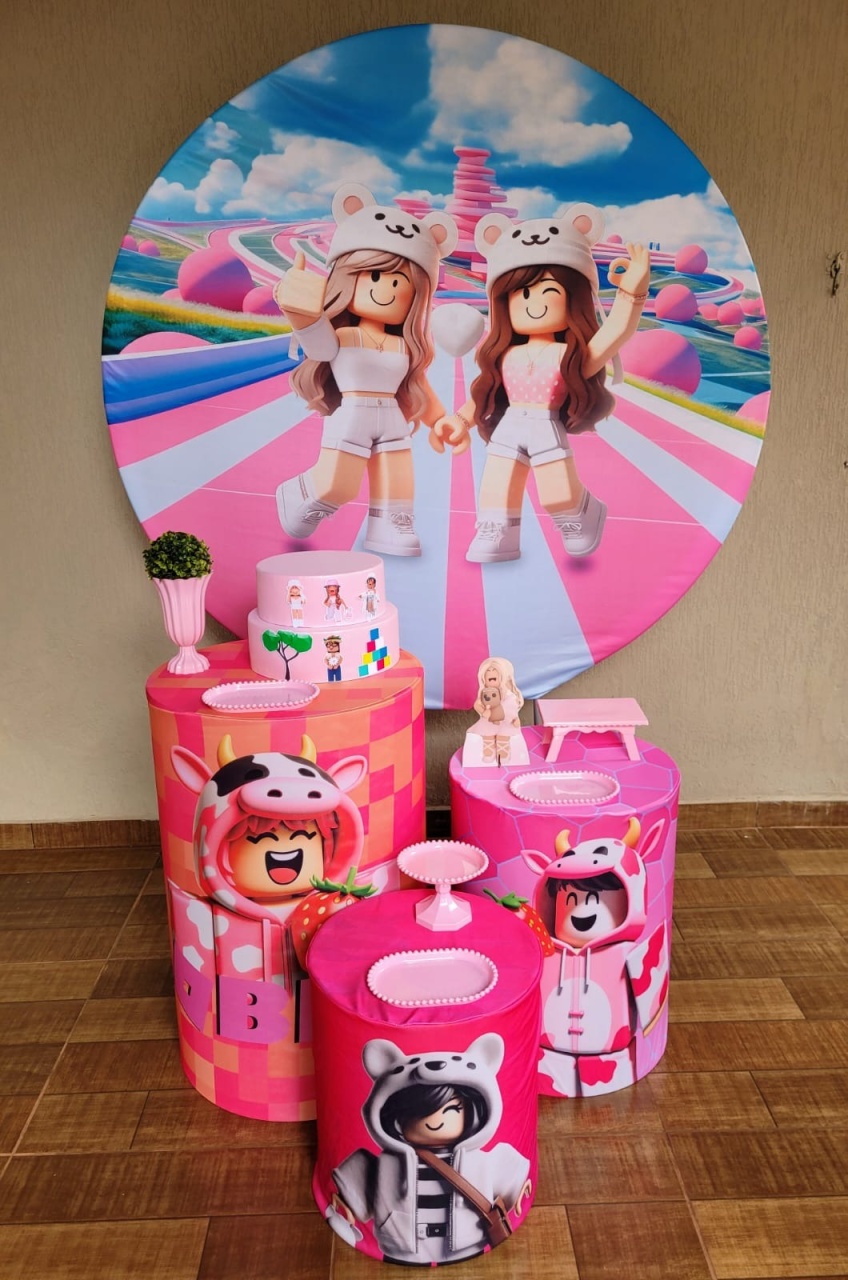 Roblox Rosa Kit Prata  - Ph Pegue e Monte