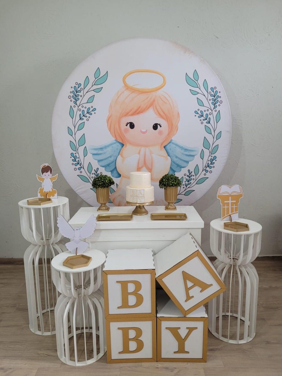 Decoração Batizado Nude 4 - Ph Pegue e Monte