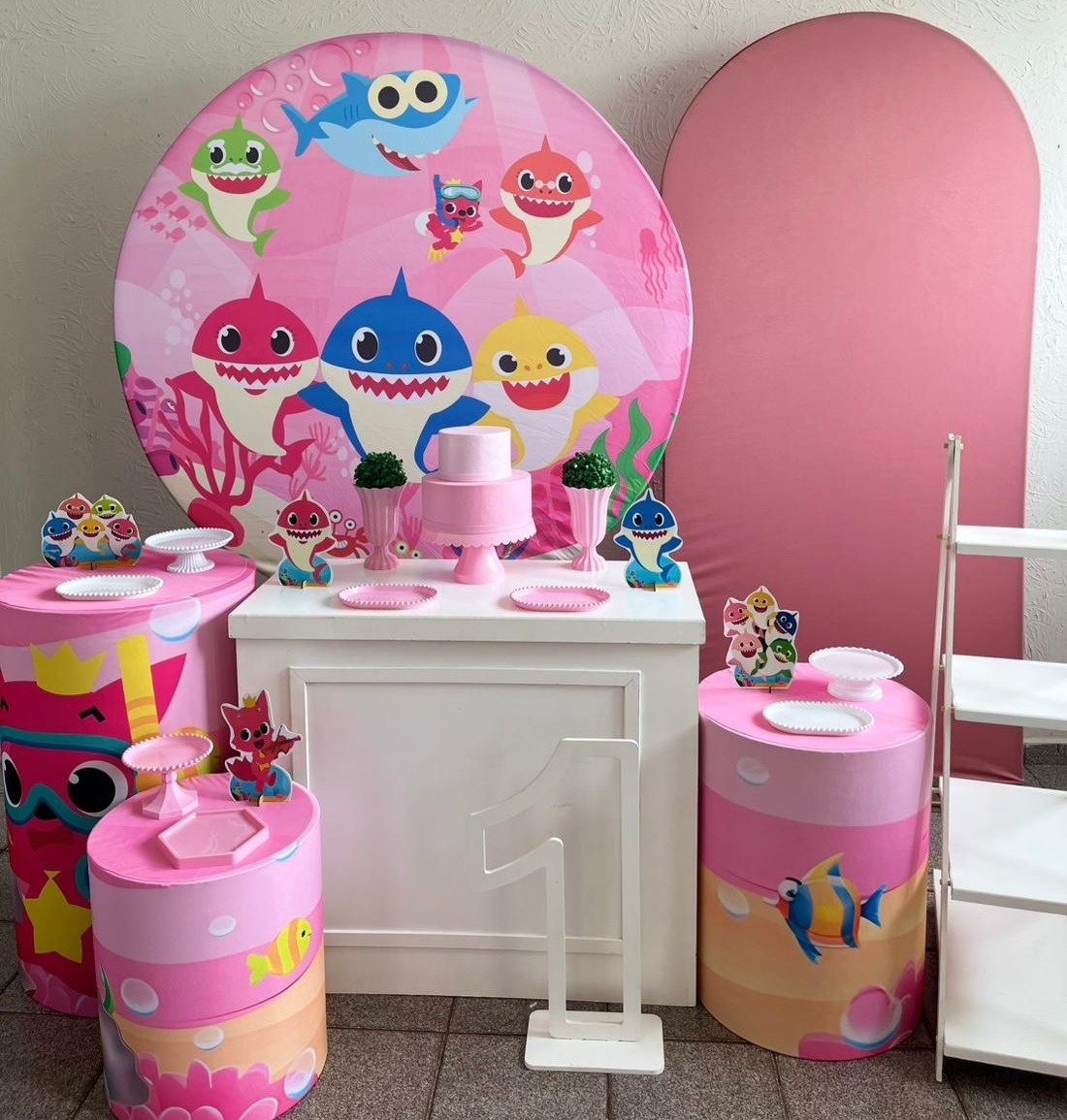 Baby Shark Rosa Kit Diamante - Ph Pegue e Monte