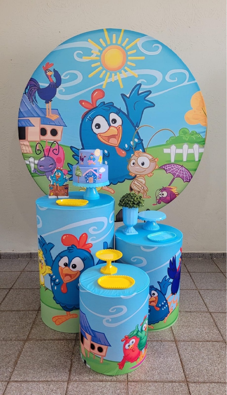 Galinha Pintadinha Azul Kit Prata - Ph Pegue e Monte