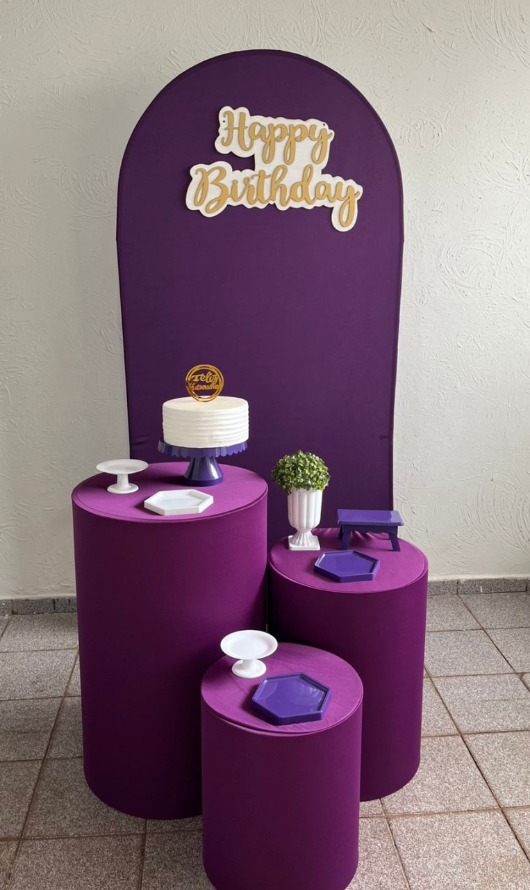 Decoração Roxo Kit Prata - Ph Pegue e Monte