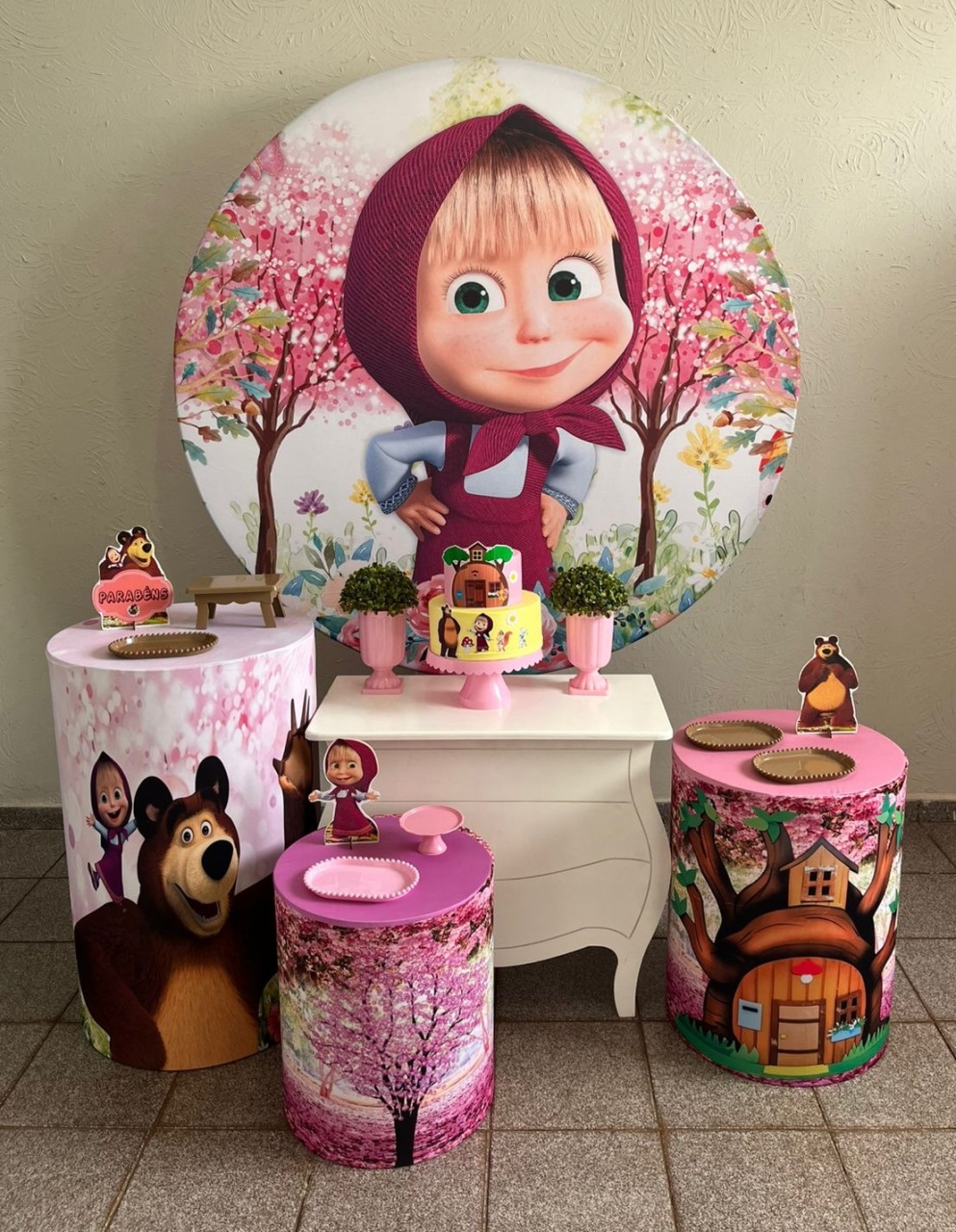 Masha E O Urso Kit Ouro - Ph Pegue e Monte