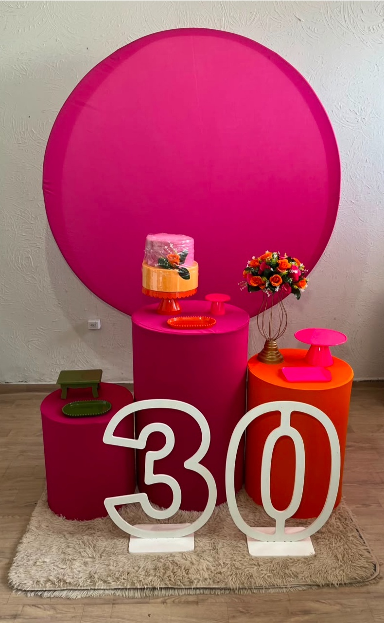 Decoração Pink E Laranja - Ph Pegue e Monte