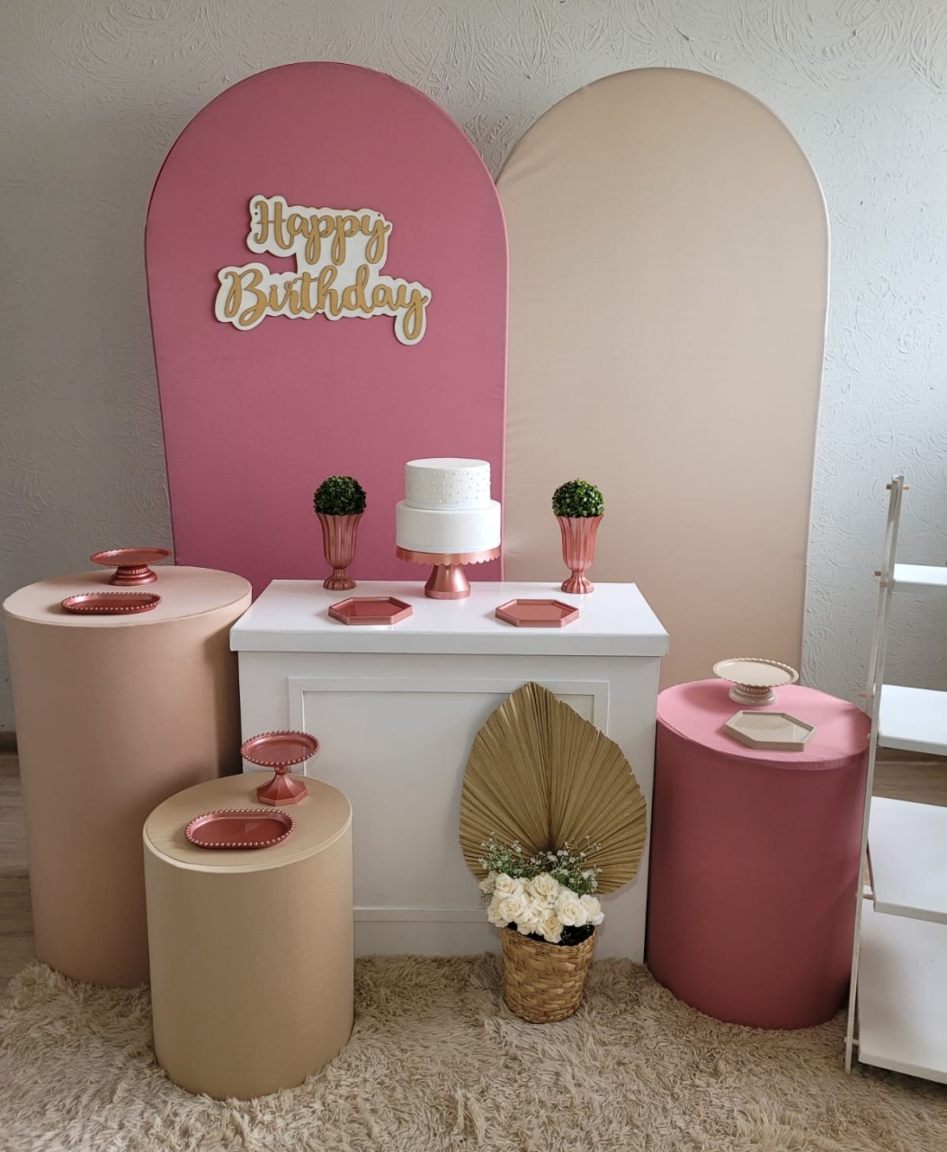 Decoração Rose Happy Birthday - Ph Pegue e Monte