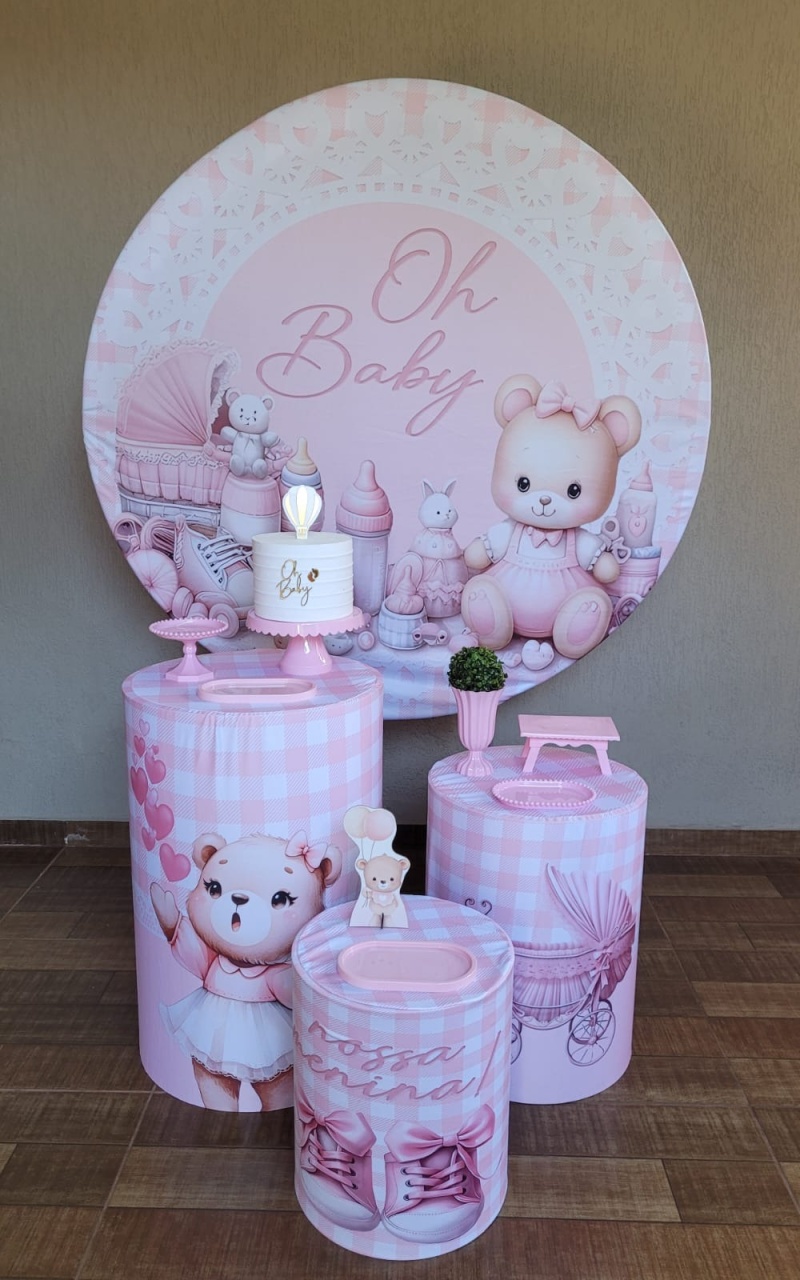 Oh Baby Rosa Kit Prata  - Ph Pegue e Monte
