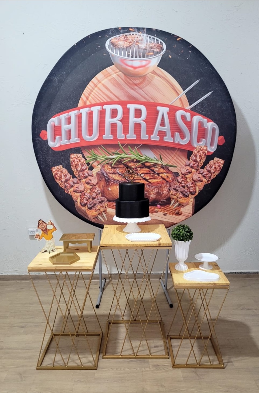 Decoração Churrasco Mesa de Ferro - Ph Pegue e Monte