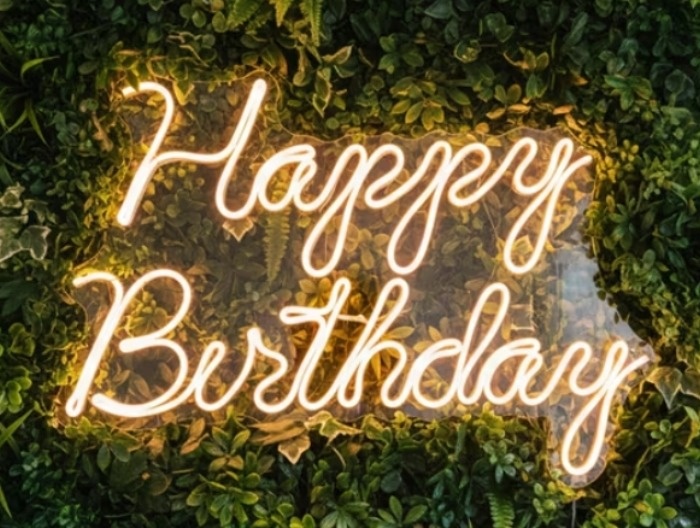 Placa Happy Birthday Led (Branco Quente) - Ph Pegue e Monte