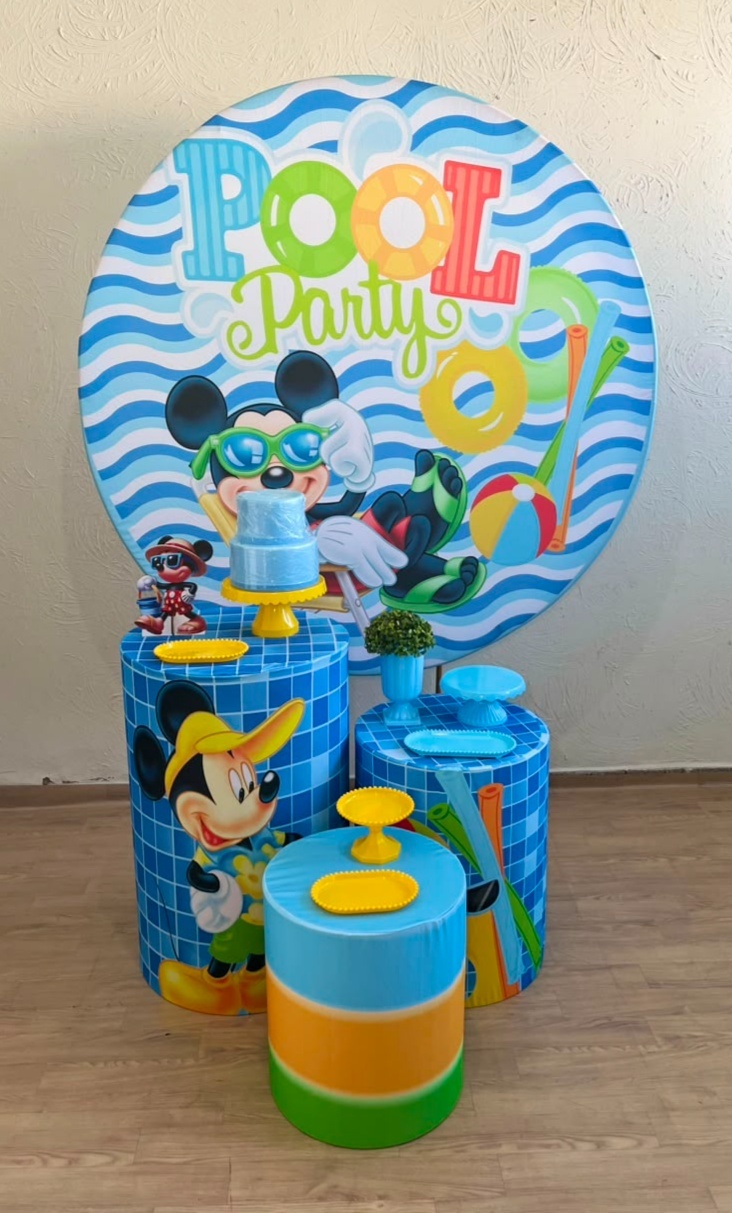 Mickey Pool Party Kit Prata - Ph Pegue e Monte